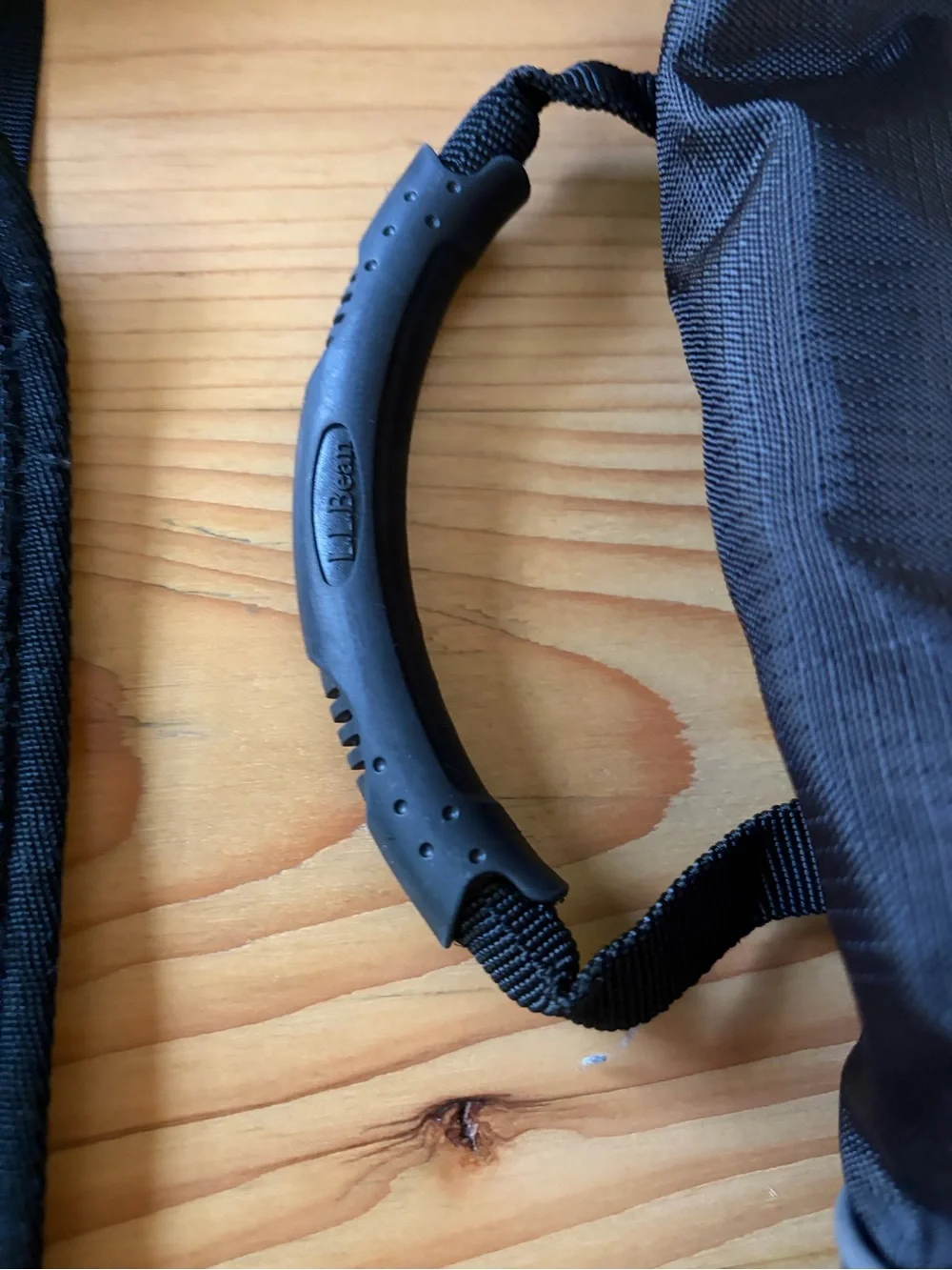 L.L. Bean black nylon Messenger bag crossbody, laptop, computer travel shoulder